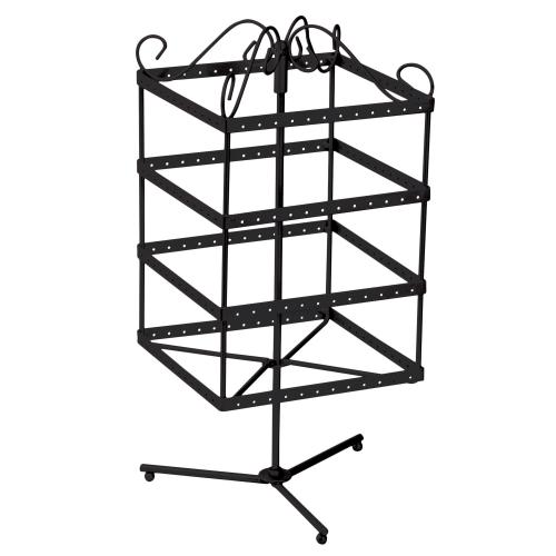 96-Prs Rotating Square Wire Stand (Black)